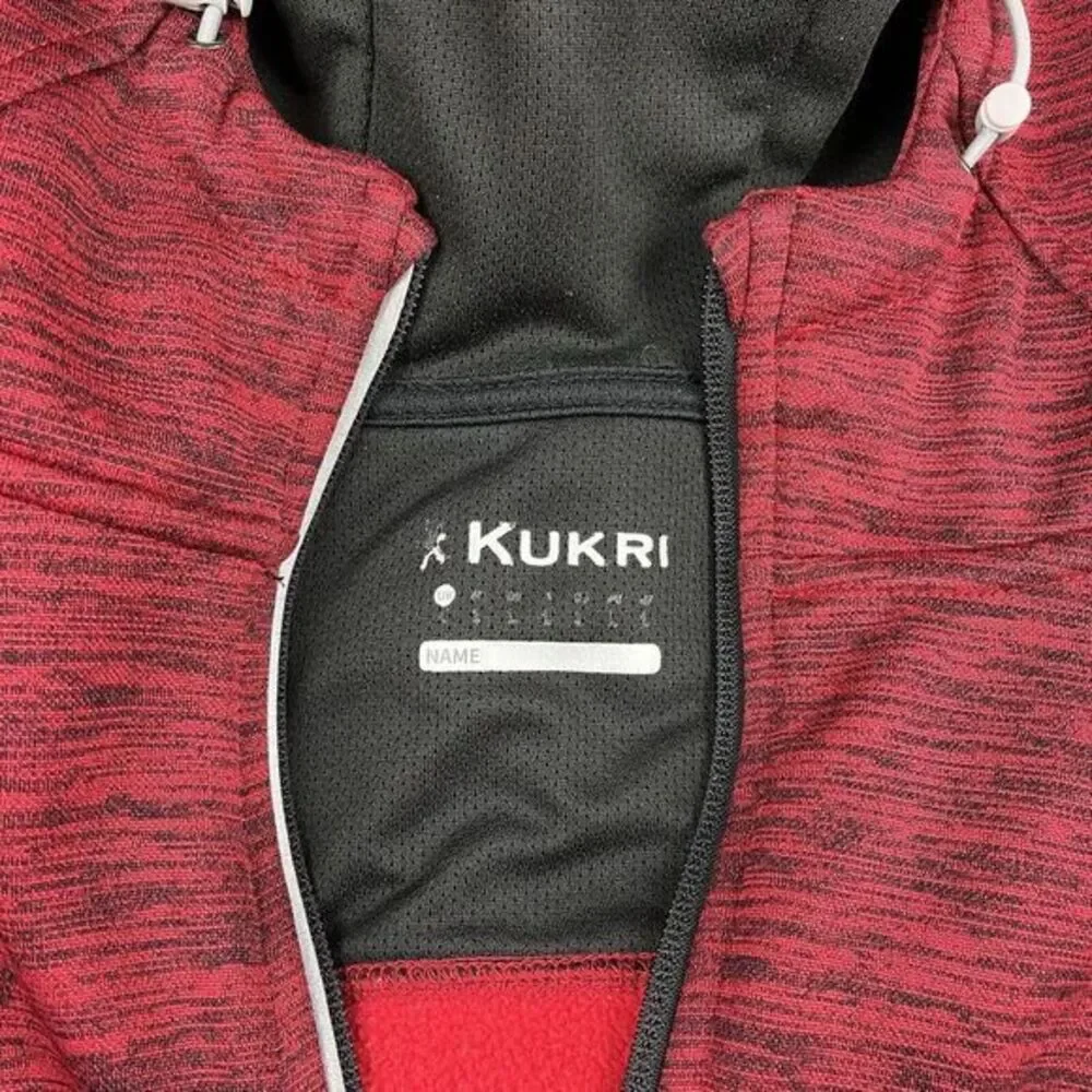 Kukri BUCS Rugby Full Zip Training Jacket Mens Large‎ Red Hoodie Performance